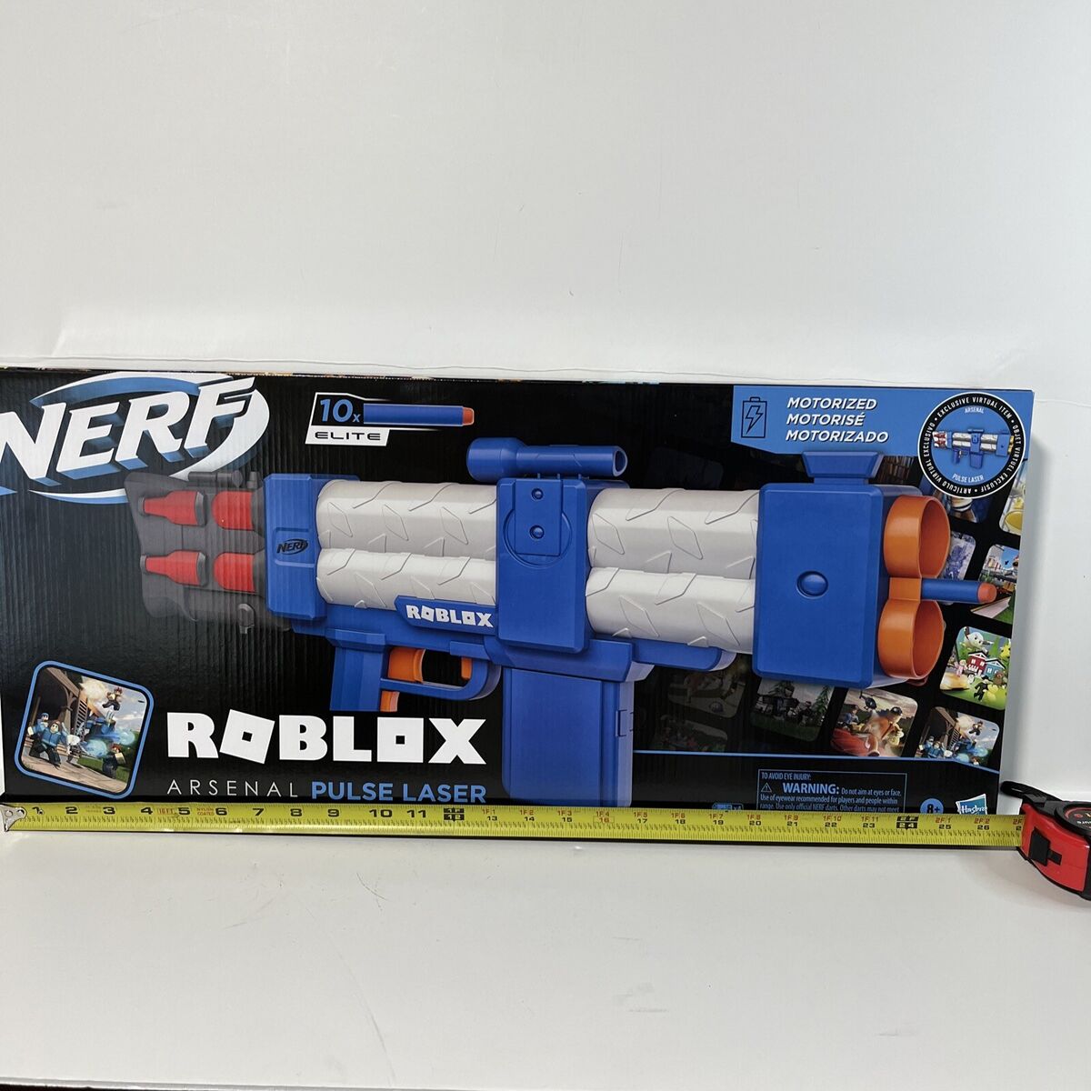 NERF Roblox Arsenal: Pulse Laser Motorized Dart Blaster, 10 Elite