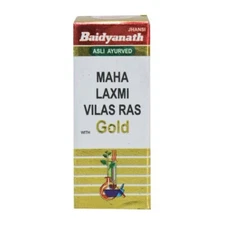 Baidyanath Mahalaxmivilas Ras  with gold - 25 Tablets, pack of 2, Cold and cough