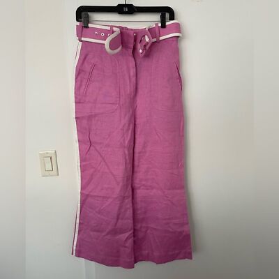 Zimmermann runway super eight hot pink linen pants S | eBay