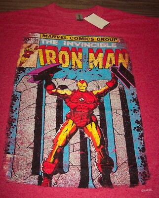 THE INVINCIBLE IRON MAN Marvel Comics #100 T-Shirt MENS SMALL NEW