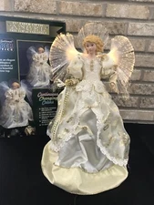 15” Fiber Optic Color Changing ANGEL TREE TOPPER/TABLE TOP Box Bradford