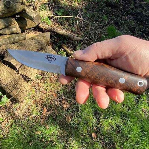Mk II TBS Wolverine Puukko Bushcraft Knife - Standard Sheath - Turkish Walnut - Picture 8 of 11