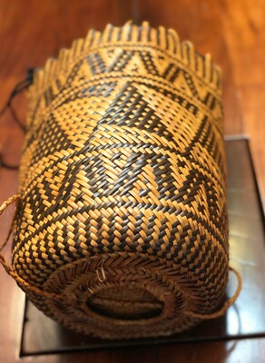 New,Original Natural Rattan Backpack featuring a dayak  display picture 1