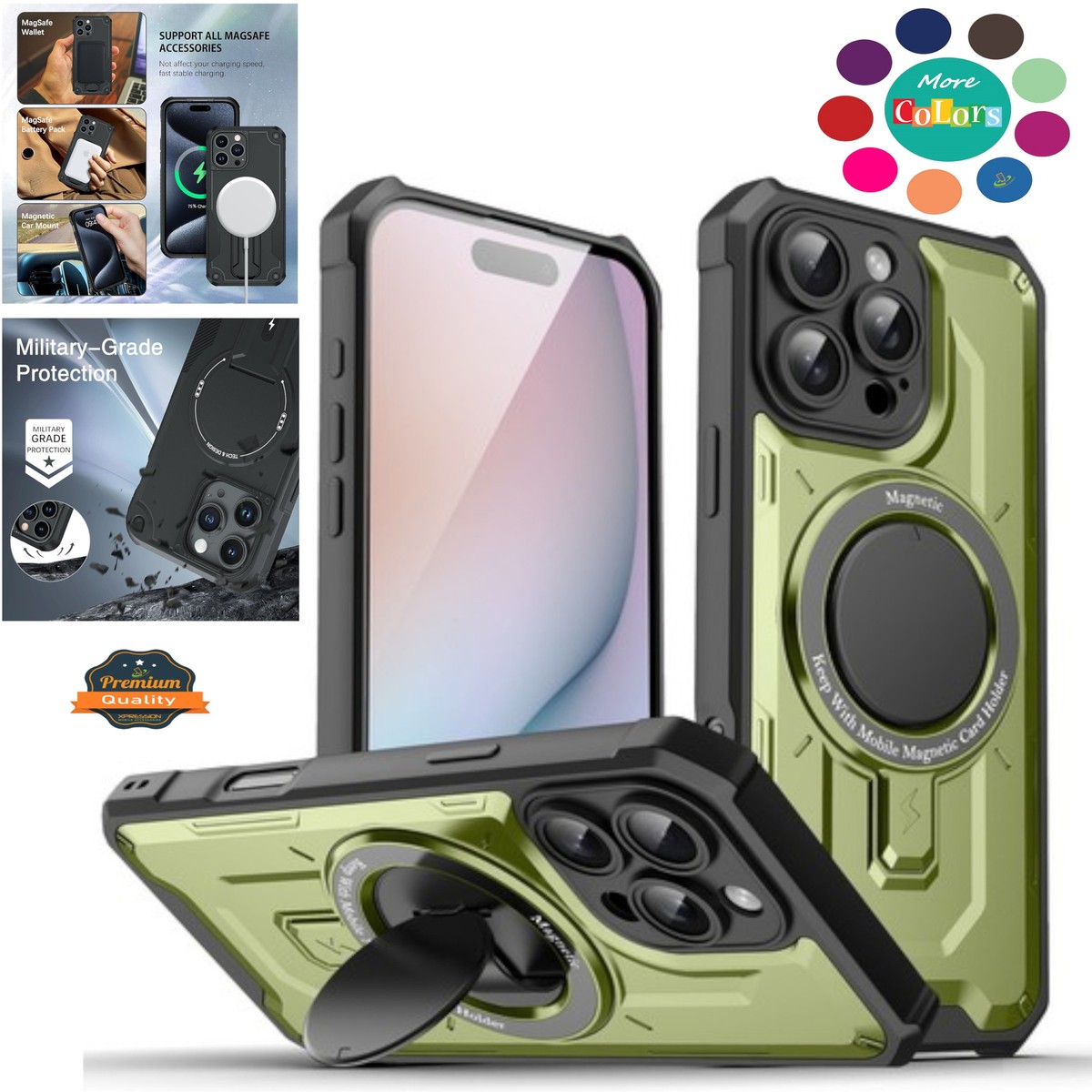 iPhone 16 Pro ケース＆iFace MagRing Holder Amazon.com: iPhone 16 Pro Max MagSafe Phone Ring Holder Grip