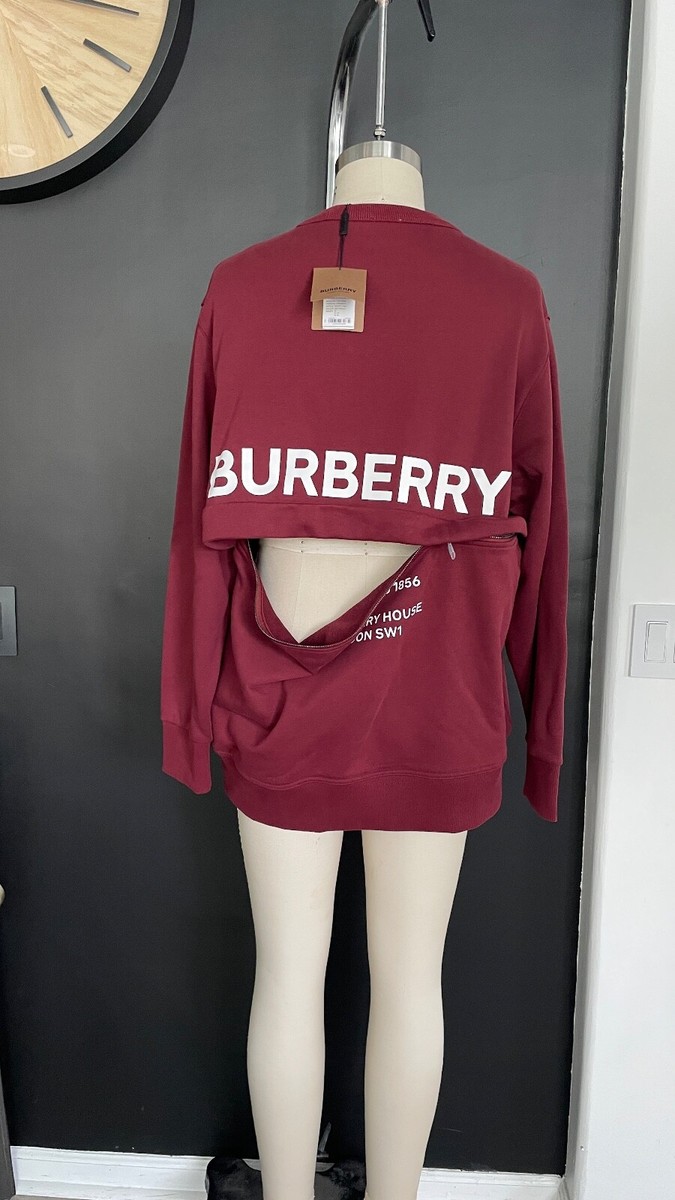 Burberry Acklow Men's Print Red Jersey Sweatshirt, all sizes