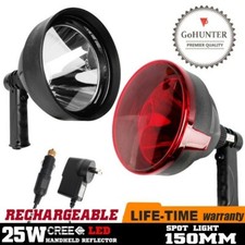GoHUNTER 25W LED CREE T6 12V RECHARGEABLE SPOTLIGHT HANDHELD SPOT LIGHT HUNT 