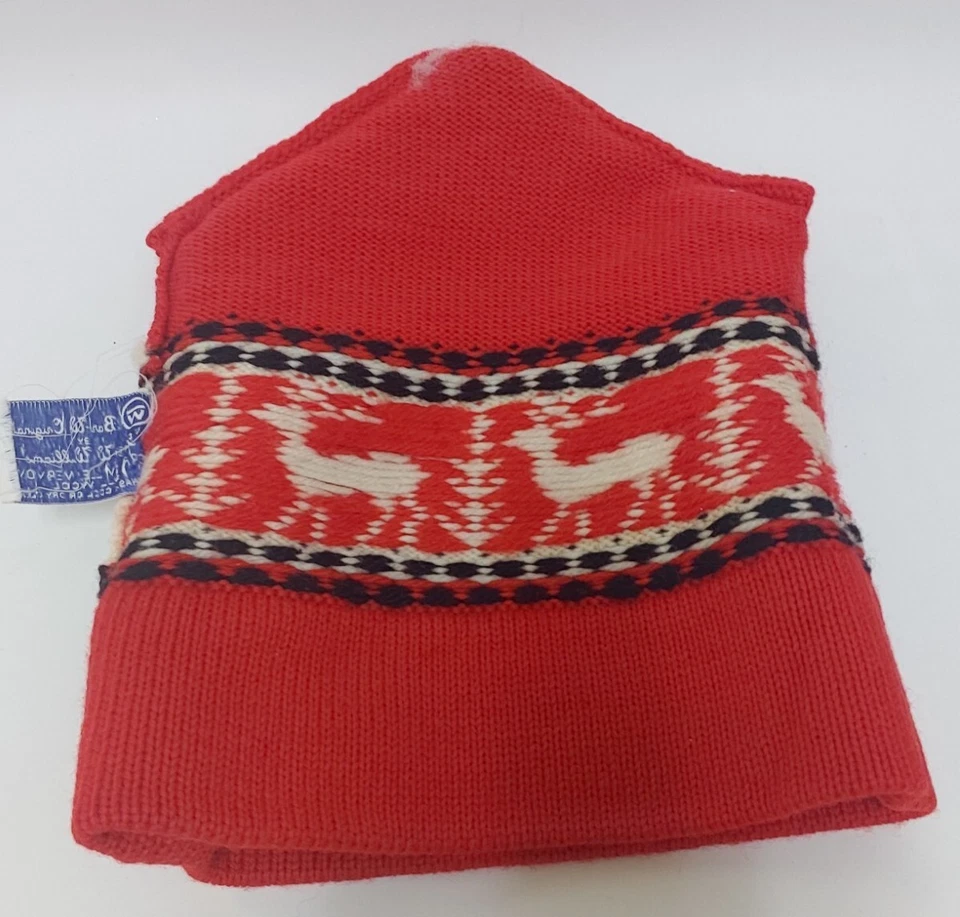 Vintage Morrisville VERMONT Wool B & W Williams Bar-W Originals Beanie ski hat - Image 3 of 4