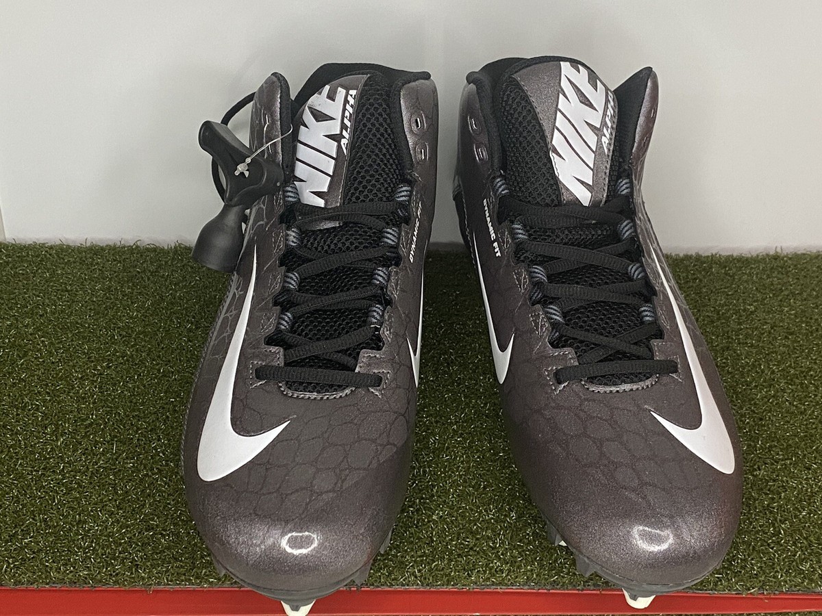 Nike Alpha Strike 2 Mid D Black White Football Cleats 725228  display picture 1