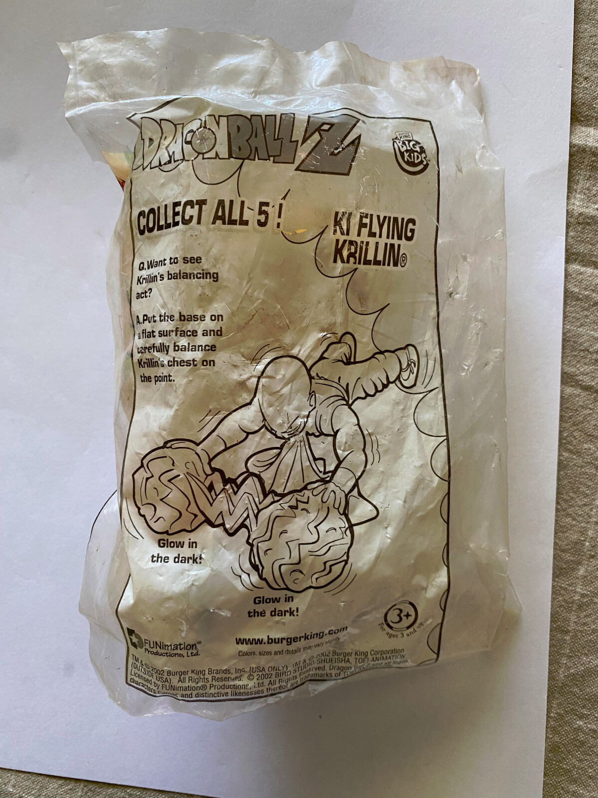 2002 Dragon Ball Z Krillin 4.25