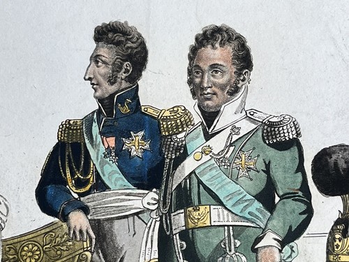 Louis XVIII et la Famille Royale, Hand Coloured Aquatint Gautier Paris 1816 - Picture 10 of 23