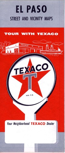 1959 Texaco Road Map: El Paso NOS