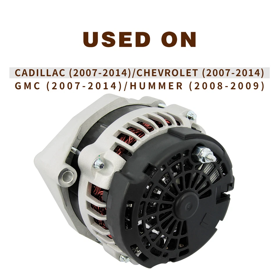 New Alternator For Chevy GMC Silverado Sierra Yukon 1500 2500 2007 2008 2009 - Image 2 of 4