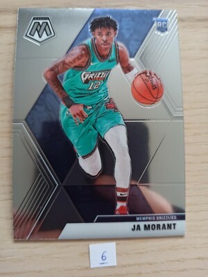 Ja Morant 2019-20 Panini Mosaic Base RC #219 Retro Grizzlies Jersey Rookie #6