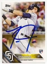 Travis Jankowski San Diego Padres 2016 Topps Signed Card