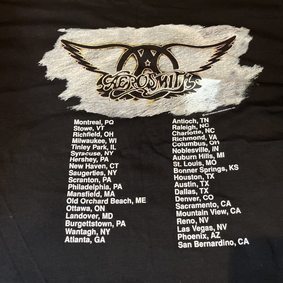 Vintage 90s 1993 Aerosmith Get a Grip Tour Shirt Size XL