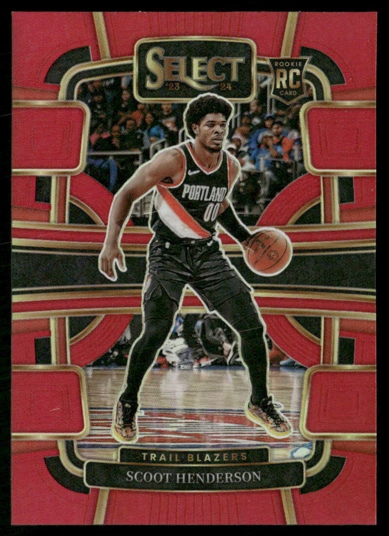 2023-24 Panini Select Red Prizm Rookie 42/199 Scoot Henderson #77 GS1