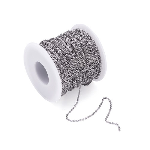 164Feet(50m)/roll Stainless Steel Cable Chains Soldered Necklace Links 2x0.5mm - Picture 2 of 5