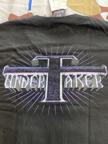 Undertaker ""Lord of Darkness"" T-shirt WWF/WWE 2002 XL VINTAGE uomo Deadman originale - Foto 5 di 5