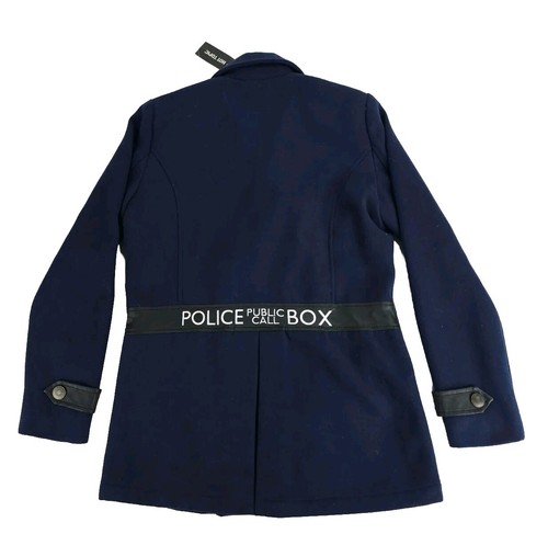 BBC Exclusive Hot Topic Doctor Who Tardis Time Wool Double Breast Peacoat Small - 第 1/14 張圖片