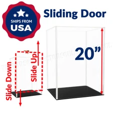 20" Large Acrylic Display Case Dustproof Clear Box Action Figures Self-Install