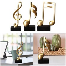 Estatuilla musical minimalista escultura nota musical musical para escritorio de entrada oficina