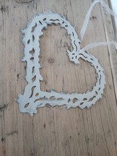 Home Decor Metal Lace Look Hanging Heart. Wall/ Door Hanging Heart. Over 6 Inch