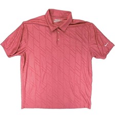 Nike Polo Shirt Mens XL Red Tour Performance Dri-FIT Short Sleeve Graphic Golf