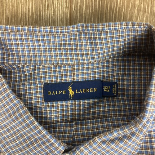 Ralph Lauren Button Down Shirt Men’s Pony 3XLT Plaid - Picture 3 of 5