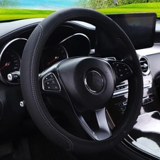 Pu Leather Steering Wheel Cover 3d Comfortable Anti-slip Leather Texture Cover