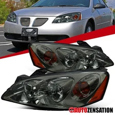 Fit 2005-2010 Pontiac G6 Smoke Headlights Headlamps Assembly Left+Right 07 08 09