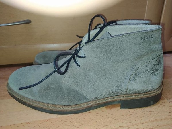 Men Aigle Heels Grey Suede 42