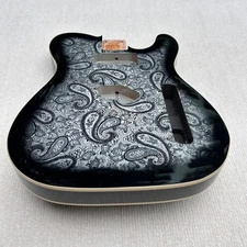 Guitar Body Telecaster Alder HS Paisley 5.02 LBS polyester paint black