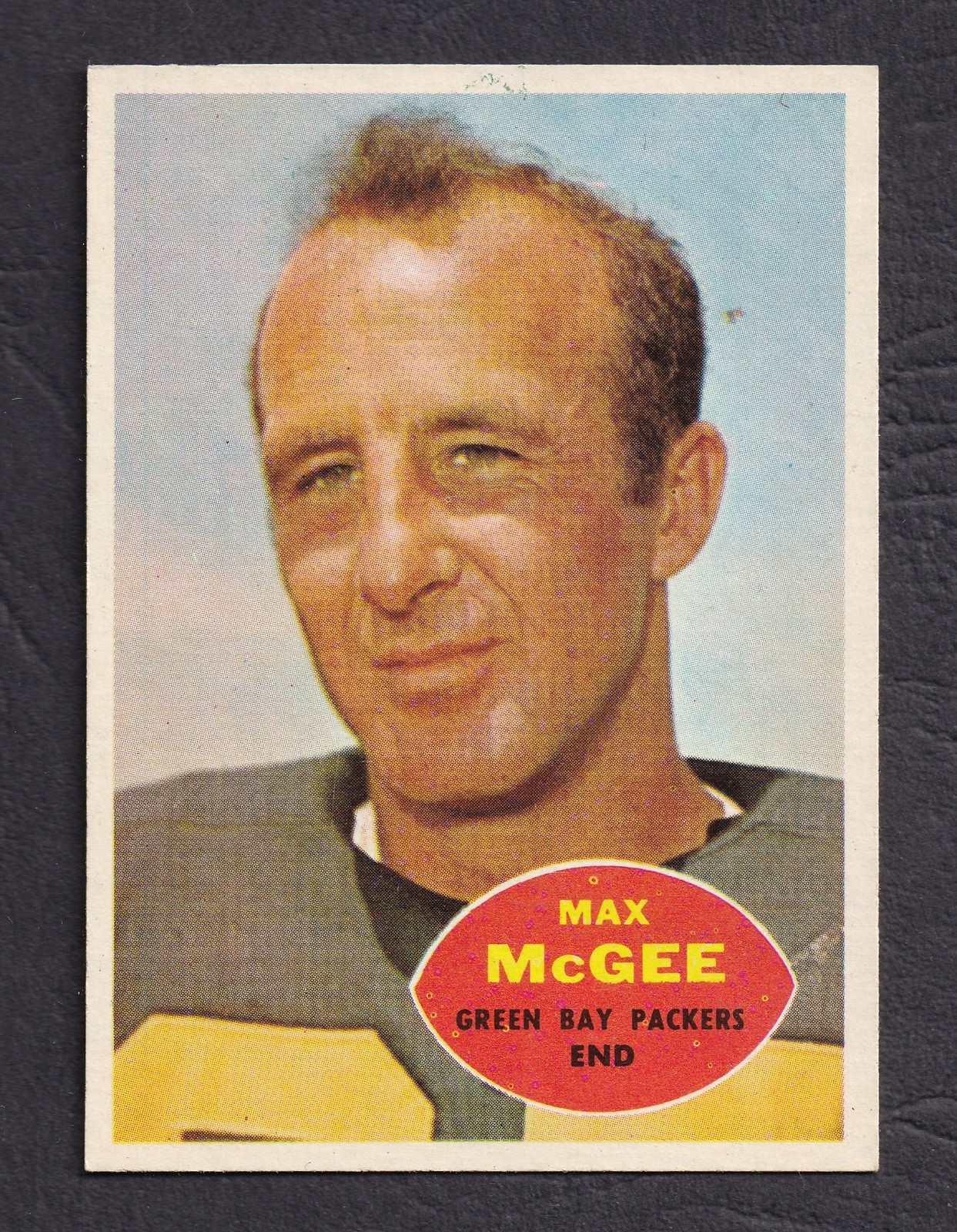 1960 TOPPS FOOTBALL MAX MCGEE #55 NEAR MINT CENTERED GREEN BAY PACKERS