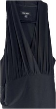 Nine West Black Midi Dress 12P Sleeveless Slinky Wrinkle Resistant Travel Ready