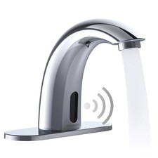 Automatic Motion Sensor Bathroom Sink Faucet Touchless Battery or Plug Chrome