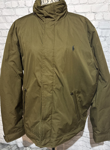 VTG Polo Ralph Lauren Men’s Sz L Harrington Bomber Jacket Fleece Lining Zip Up - Picture 1 of 16