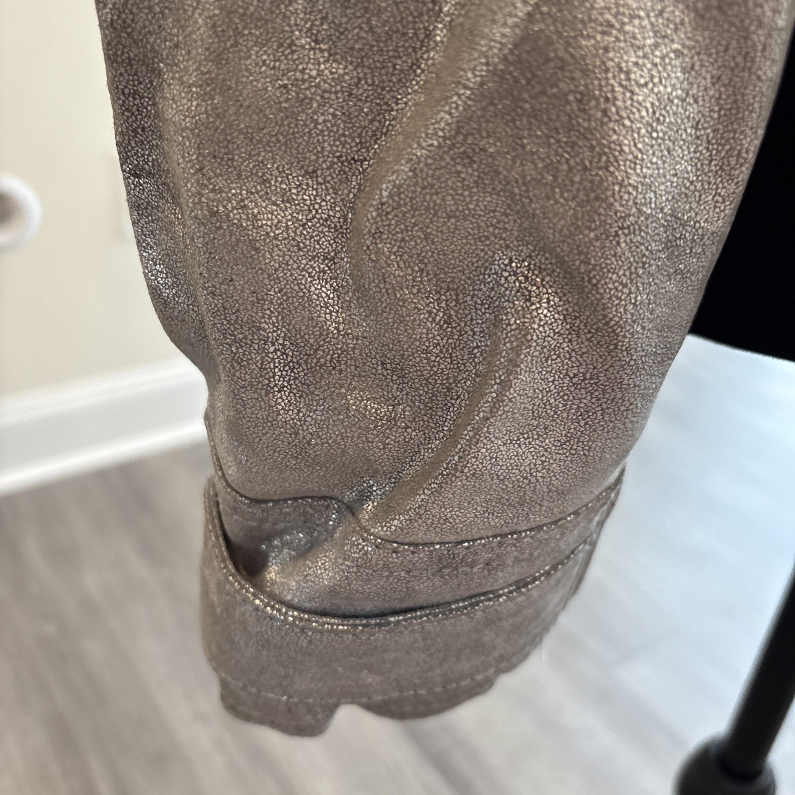 Bebe Cobblestone Silver Pattern Vintage Biker Jac… - image 7