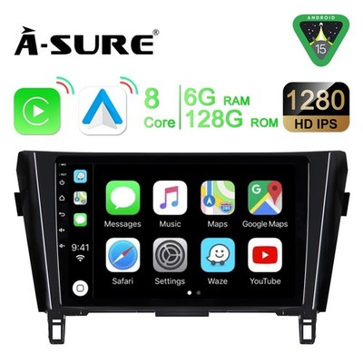 6+128G Android 15 CarPlay Autoradio Für Nissan X Trail Qashqai 2014-18 RDS GPS