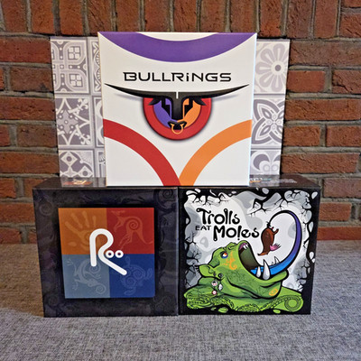 Binärer Kakao abstraktes Brettspiel-Paket - Roo, Trolle essen Maulwürfe & Stierkampfarenen