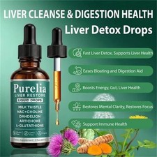 Purelia Liver Restore Drops   Complete Liver Detox Support Supplement 60ml