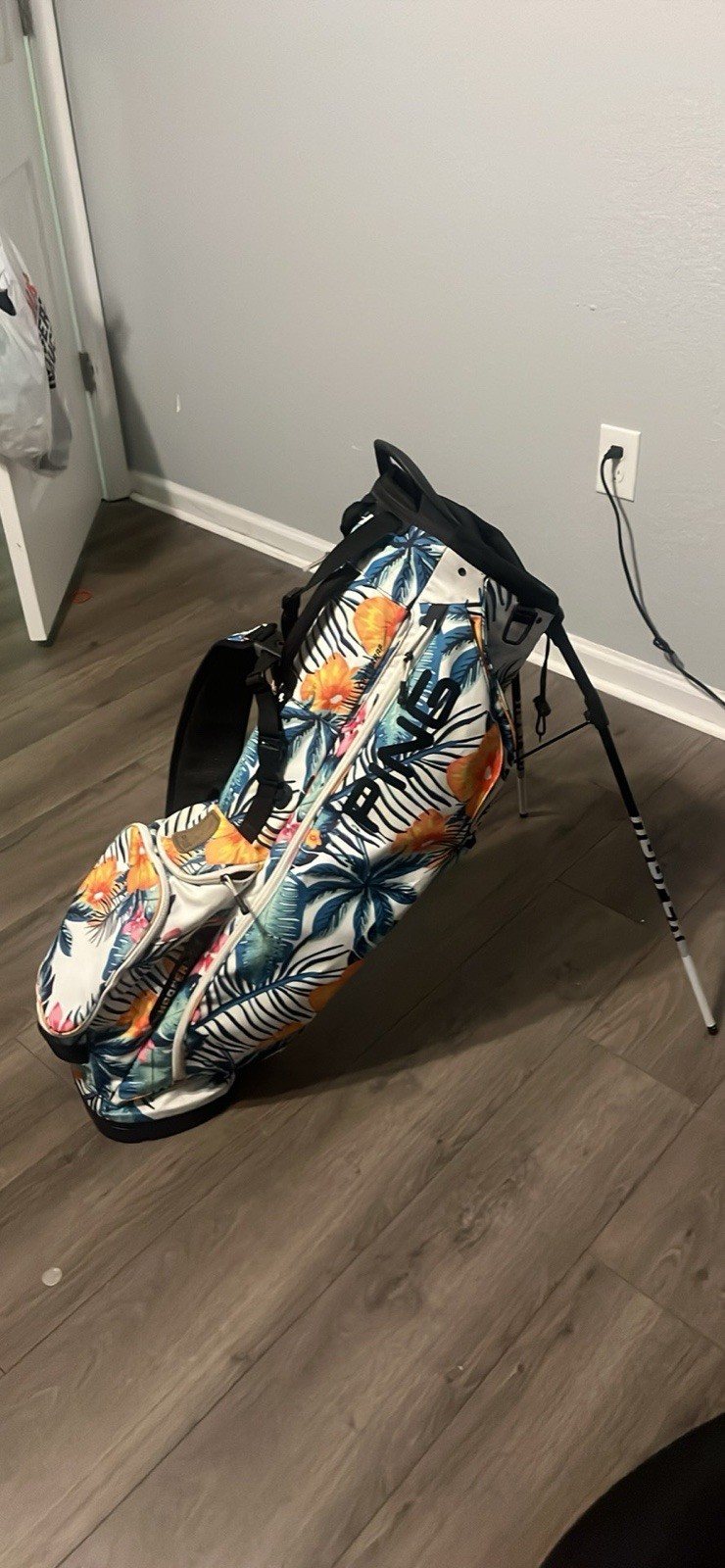 Bag Multicolor Floral Hawaiian Lightweight Dual Strap Divide