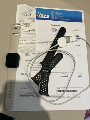 Apple Watch SE Nike 40mm Space Grau Aluminiumgehäuse Anthrazit/Schwarz