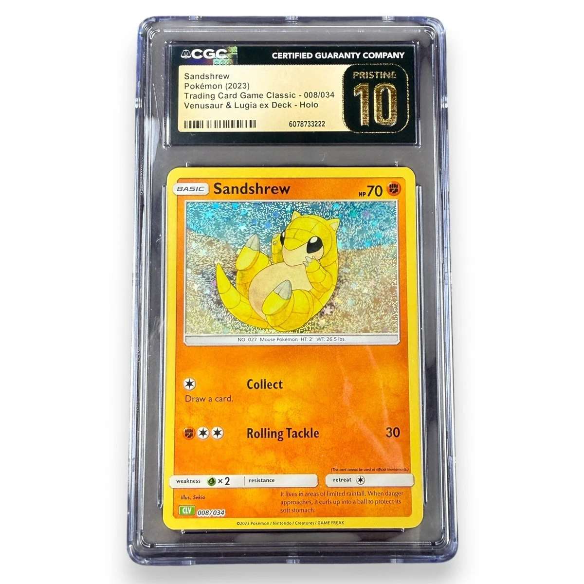 Sandshrew 008/034 Trading Card Game Classic for sale | eBay