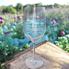 ROMBAUER VINEYARDS Napa Valley Tasting Logo 8.75" Wine Glass