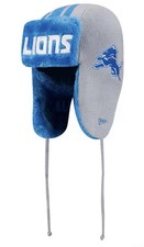 Detroit Lions Winter Cap New Era HELMET Trapper Knit Hat