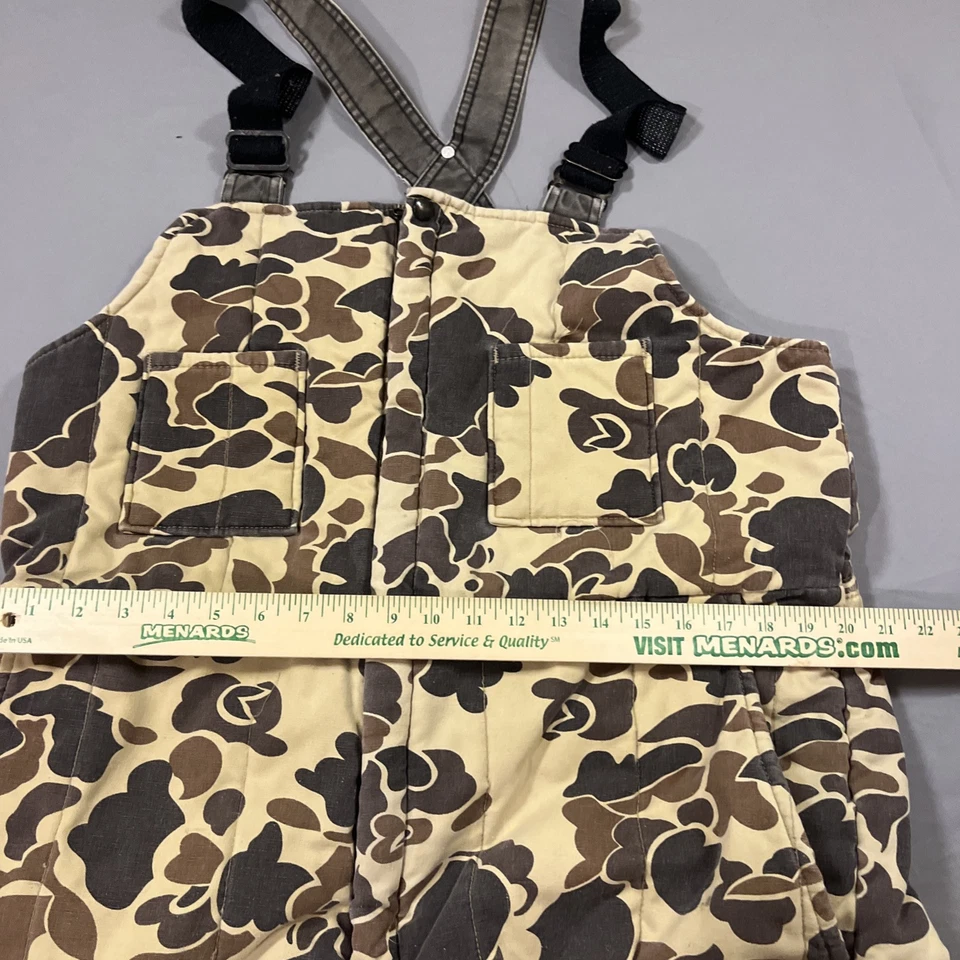 Vintage Walls Blizzard Bruges Camo Overalls Size L Hunting Outdoors Distressed - Image 3 of 4