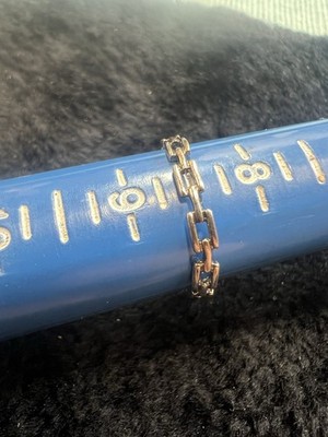 925 Sterling Silber O.O.A.K. Kettengliedring / Größe 8,5 (j78)