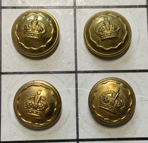 4 KING GEORGE V 1910-35 YEOMAN OF THE GUARD BEEFEATER 19mm CUFF BUTTONS 2 MAKERS