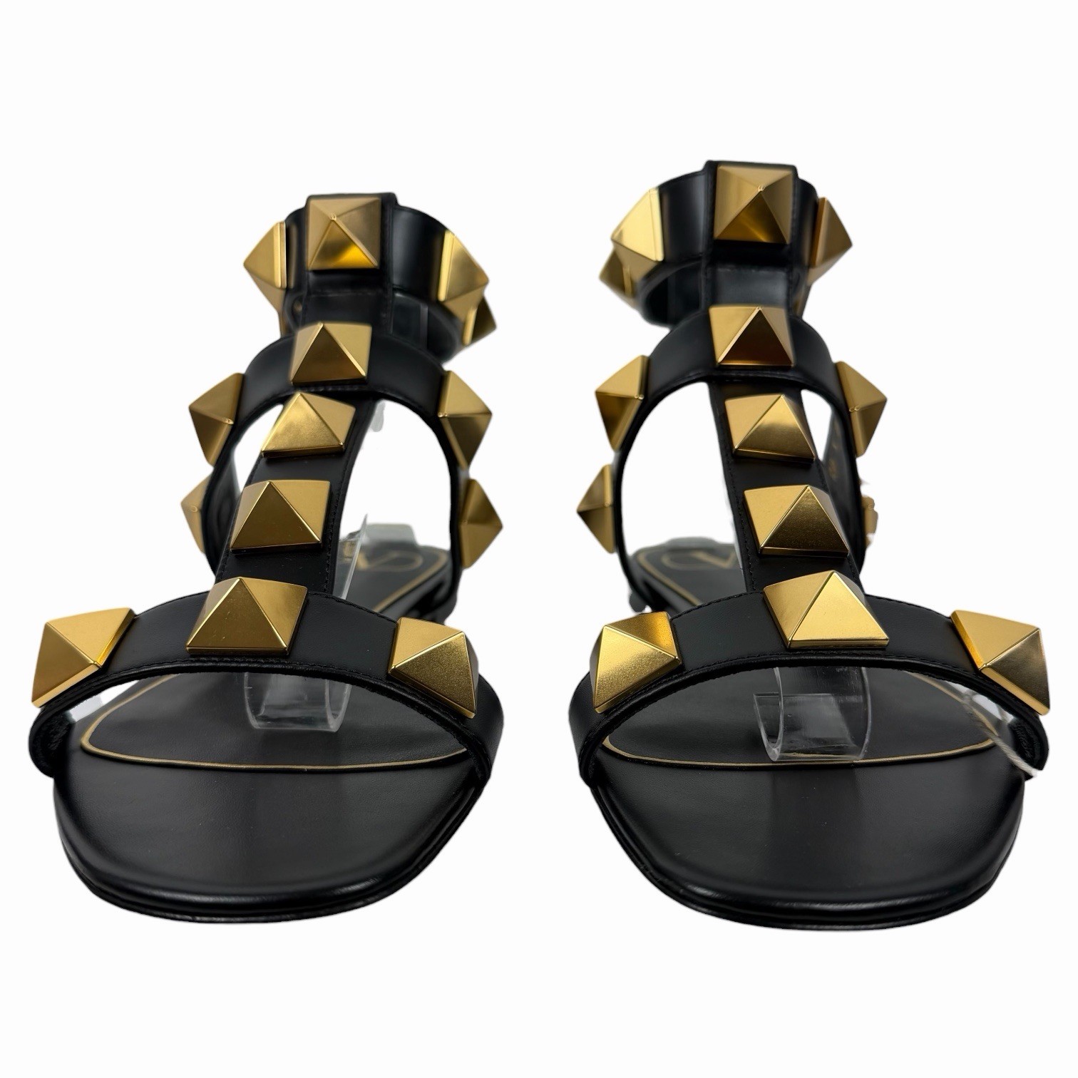 NEW Valentino Garavani Roman Stud Ankle Strap Leather Sandal Black Women Size 36 image 5