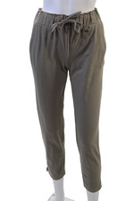 Joie Women Ankle Jogger Pants Gray Drawstring Poly Spandex Size XS